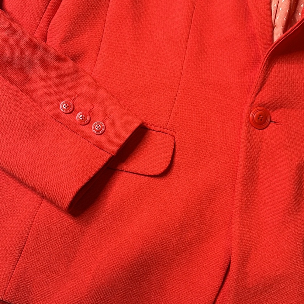 Trina Turk Women’s Orange Pistache Blazer Jacket - Picture 3 of 7